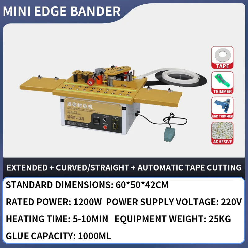 DW-60 Mini Edge Bander, Ball-B - Woodworking Edge ulasan dan harga