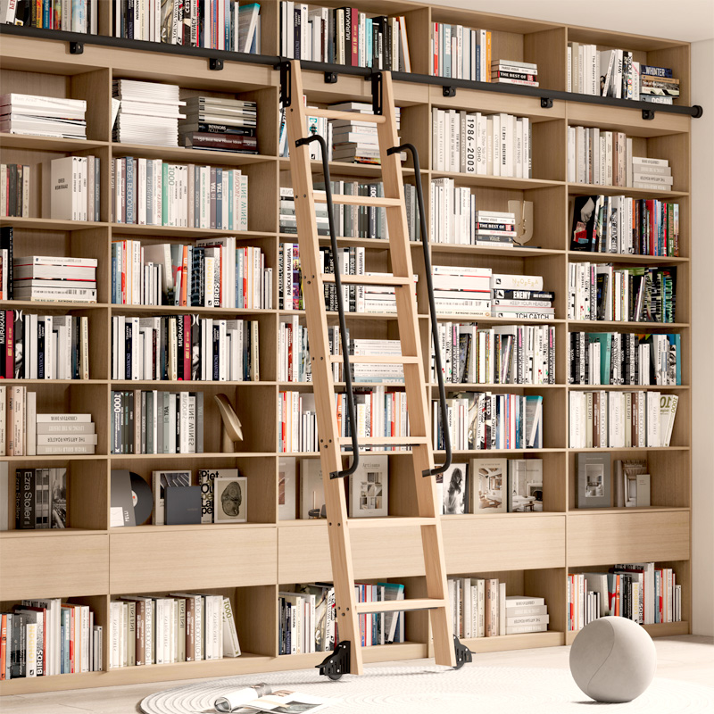 Rolling Library Ladder Hardwar - Woodworking Lofts ulasan dan harga