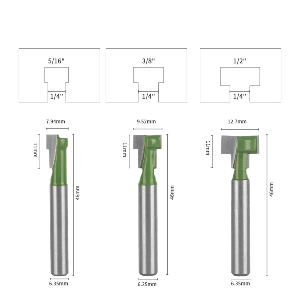 Keyhole Router Bit Set 6mm 1/4 - Router Bits For Woodworking ulasan dan harga