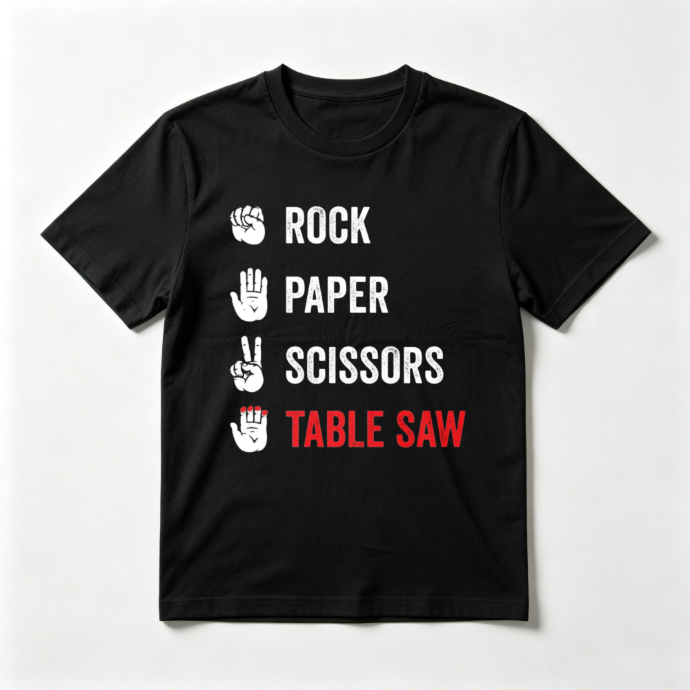 Rock Paper Scissors Table Saw  - Woodworking Jokes ulasan dan harga