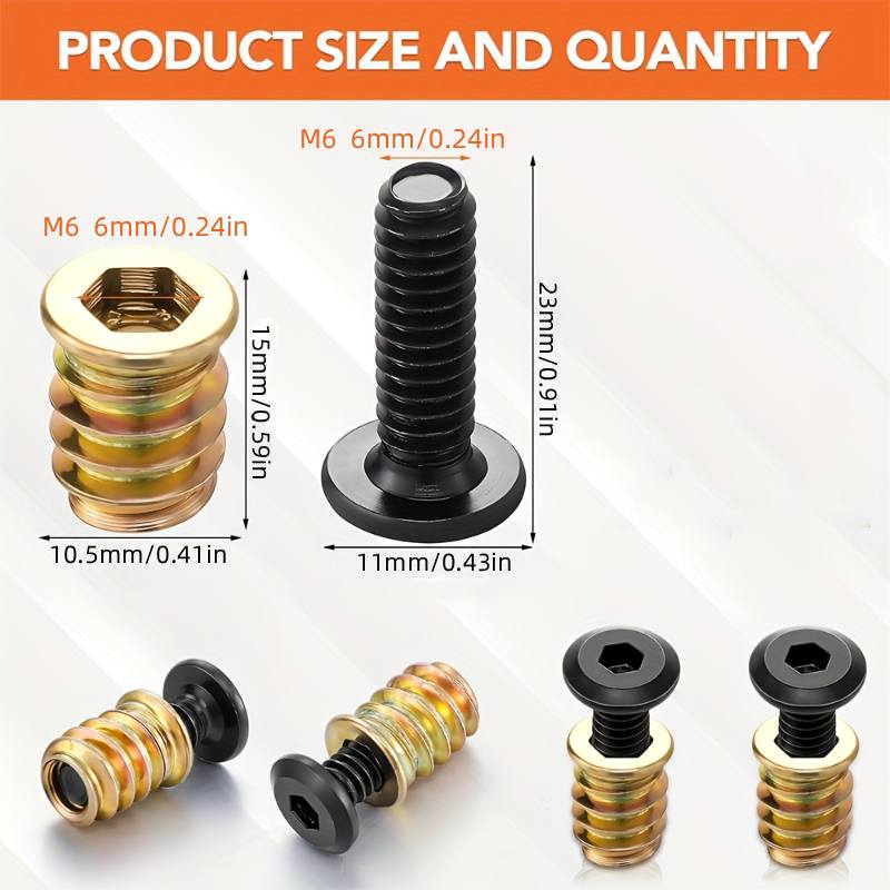 10PCS Nut Threaded Inserts Com - Woodworking Tool Stores ulasan dan harga