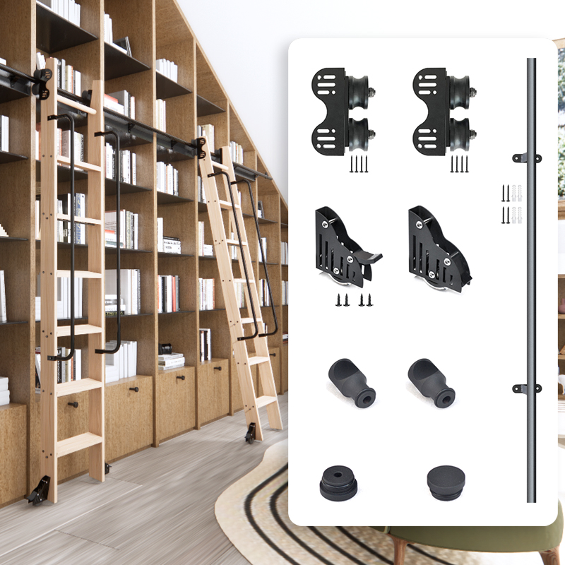 Rolling Library Ladder Hardwar - Woodworking Lofts ulasan dan harga