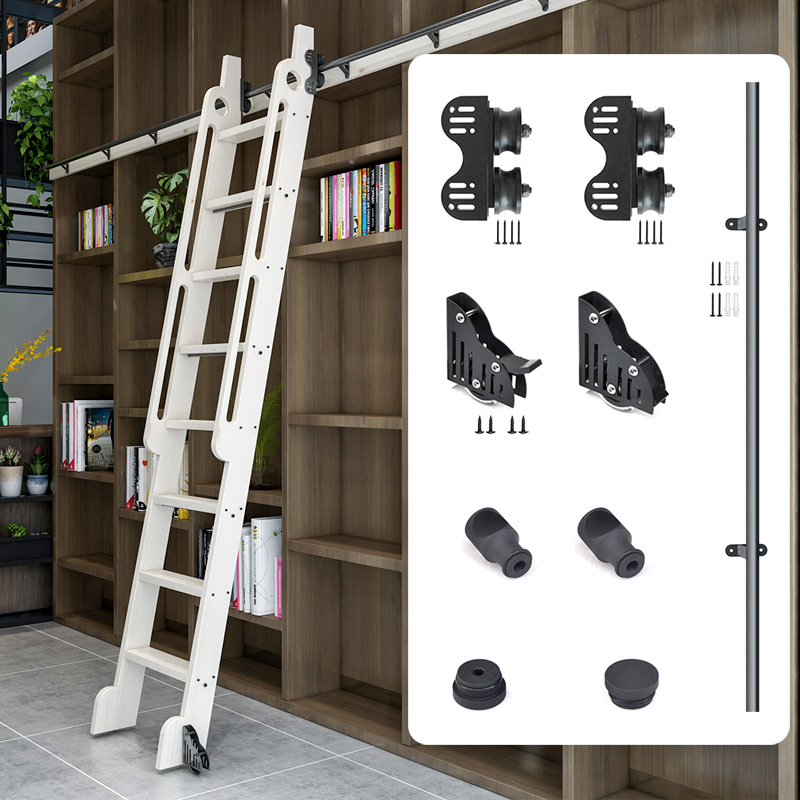 Rolling Library Ladder Hardwar - Woodworking Lofts ulasan dan harga